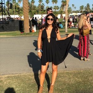 Free people black  halter dress size small